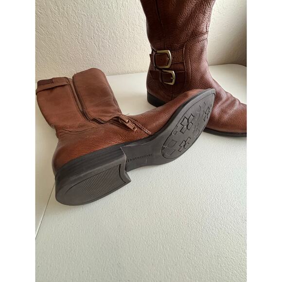 Naturalizer Johanna Brown Leather Knee High Riding Boots Wide Shaft Size 7.5 - Picture 9 of 12